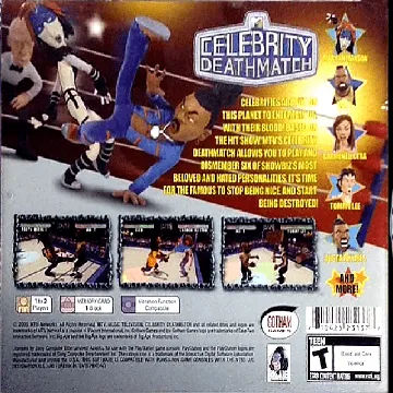 MTV Celebrity - Deathmatch (US) box cover back